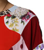 Dolce & Gabbana Multicolor Patchwork Cotton Silk Blouse Top