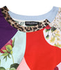 Dolce & Gabbana Multicolor Patchwork Cotton Silk Blouse Top