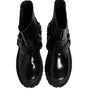 Dolce & Gabbana Black Leather Chelsea Men Short Boots Shoes