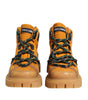 Dolce & Gabbana Orange Lace Up Trekking Ankle Boots Shoes