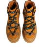 Dolce & Gabbana Orange Lace Up Trekking Ankle Boots Shoes