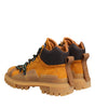 Dolce & Gabbana Orange Lace Up Trekking Ankle Boots Shoes