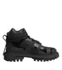 Dolce & Gabbana Black Leather Trekking Sneakers Boots Shoes