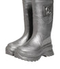 Bottes de pluie à enfiler Dolce &amp; Gabbana argentées métallisées