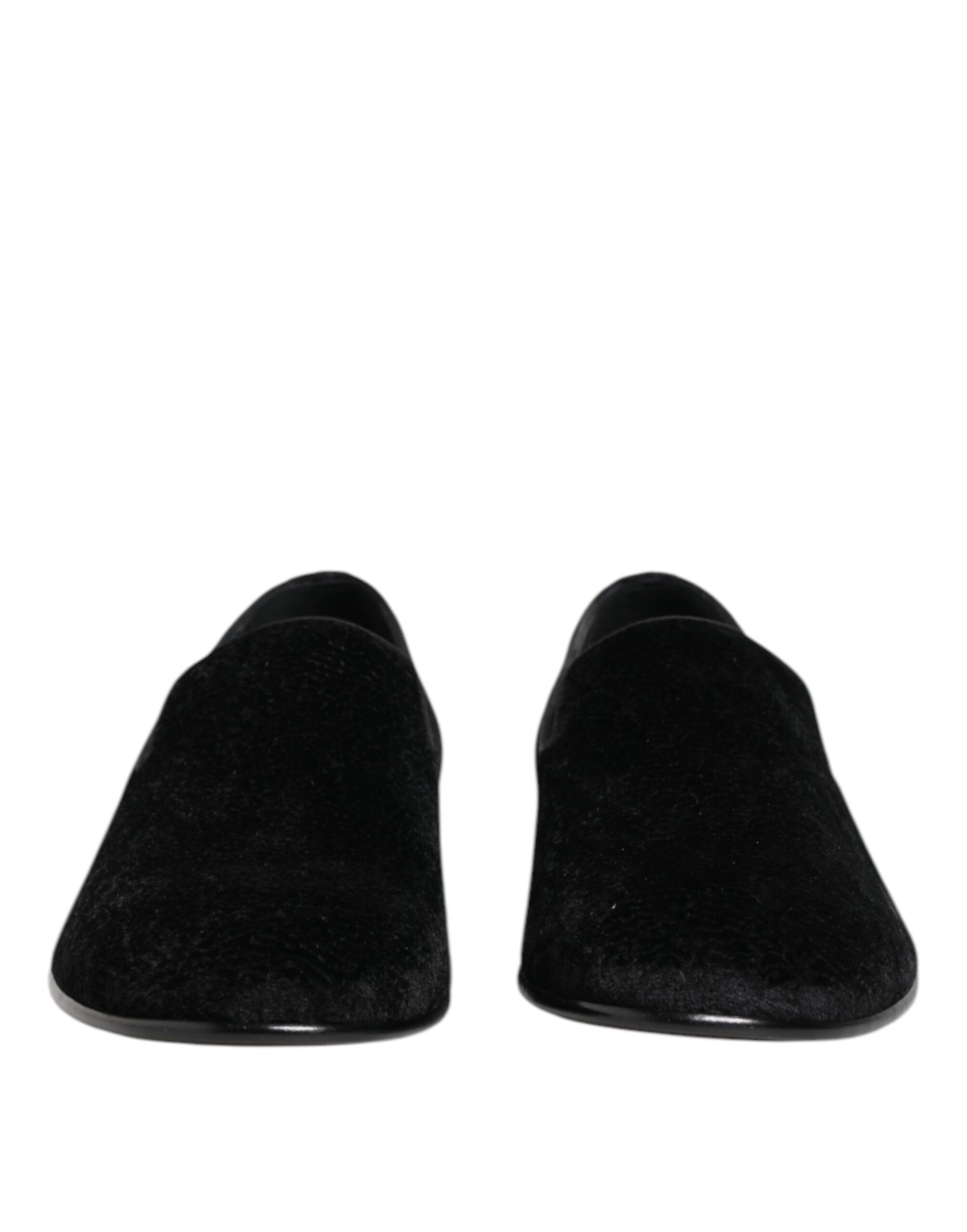 Mocassins en jacquard noir Dolce &amp; Gabbana pour homme