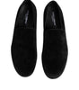 Mocassins en jacquard noir Dolce &amp; Gabbana pour homme