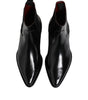 Dolce & Gabbana Black Leather MILLENIALS Mid Calf Boots Shoes