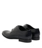 Dolce & Gabbana Navy Blue Leather Lace Up Derby Formal Shoes