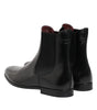 Bottes mi-mollet en cuir noir Dolce & Gabbana