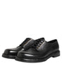 Dolce & Gabbana Black Leather Lace Up Derby Formal Shoes