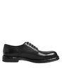 Dolce & Gabbana Black Leather Lace Up Derby Formal Shoes