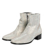 Dolce & Gabbana White Strass DG Logo Heels Ankle Boots Shoes