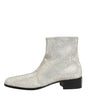 Dolce & Gabbana White Strass DG Logo Heels Ankle Boots Shoes