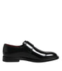 Dolce & Gabbana Black Leather Monk Strap Derby Formal Shoes