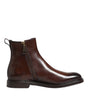 Dolce & Gabbana Brown Chelsea Leather Mid Calf Boots Shoes