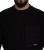 Dolce &amp; Gabbana Black Cotton Crewneck Sweatshirt Sweater