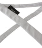 Dolce &amp; Gabbana Elegant White Patterned Silk Blend Neck Tie