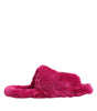 Dolce & Gabbana Pink Acrylic Faux Fur Mens Flats Sandals Shoes