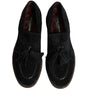Dolce & Gabbana Black Suede Tassel Embellished Loafers Shoes