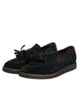 Dolce & Gabbana Black Suede Tassel Embellished Loafers Shoes