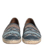 Espadrilles Dolce &amp; Gabbana en cuir de buffle tressé bleu gris