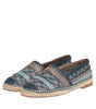 Espadrilles Dolce &amp; Gabbana en cuir de buffle tressé bleu gris