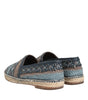 Espadrilles Dolce &amp; Gabbana en cuir de buffle tressé bleu gris