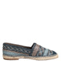 Espadrilles Dolce &amp; Gabbana en cuir de buffle tressé bleu gris