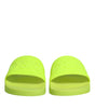 Sandales à enfiler en caoutchouc vert Dolce &amp; Gabbana, chaussures de plage