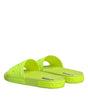 Sandales à enfiler en caoutchouc vert Dolce &amp; Gabbana, chaussures de plage