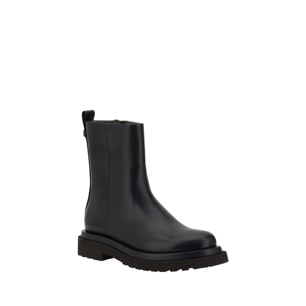 Brunello Cucinelli Leather Ankle Boots