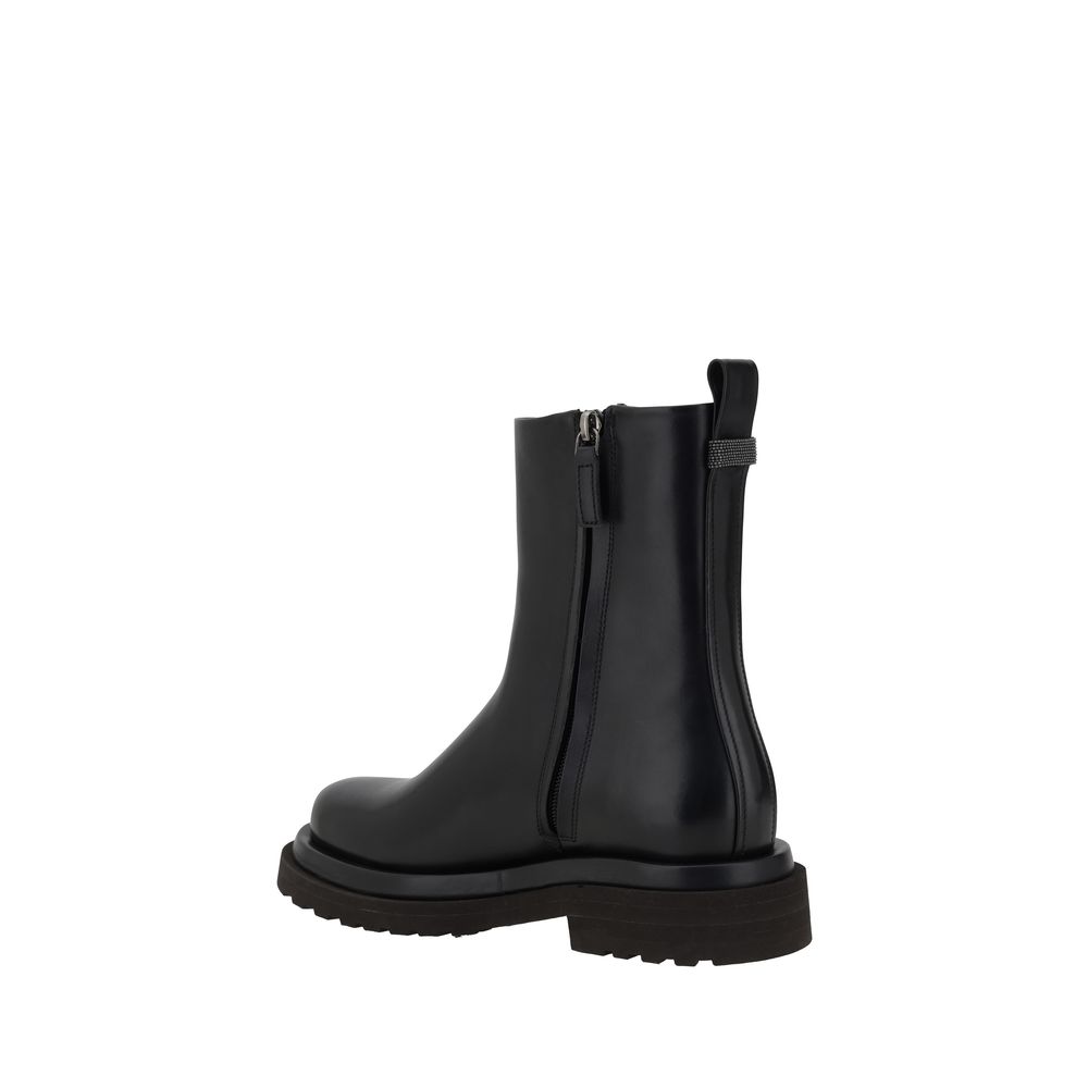 Brunello Cucinelli Leather Ankle Boots