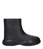 Prada Black Cotton Ankle Boots