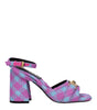 Plateformes en tissu rose Versace