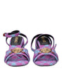 Plateformes en tissu rose Versace