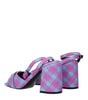 Plateformes en tissu rose Versace