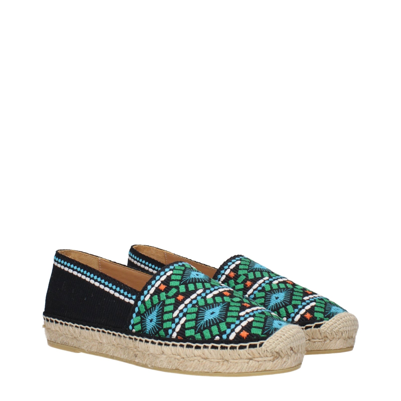 Espadrilles en tissu noir Prada