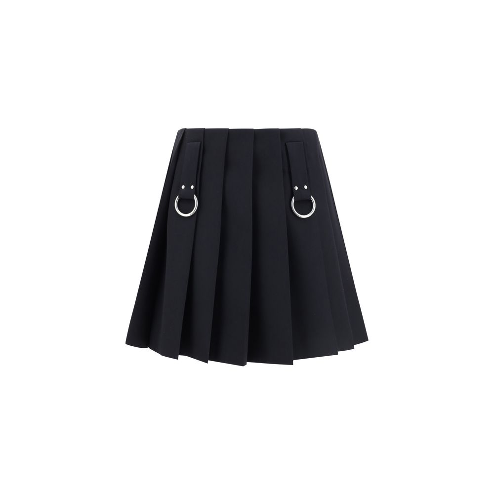 Prada Wool Pleated Miniskirt