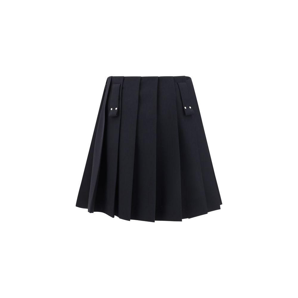 Prada Wool Pleated Miniskirt