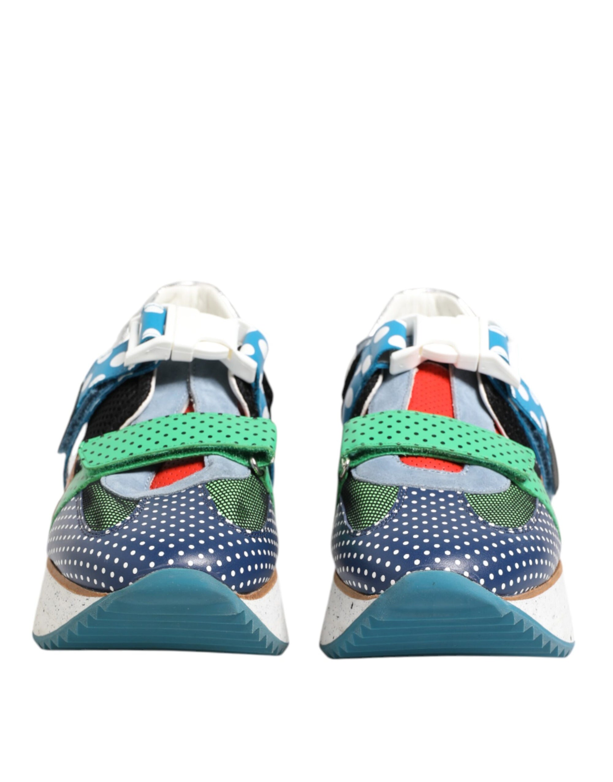Dolce &amp; Gabbana Multicolor Leather Low Top Sneakers Shoes