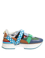 Dolce &amp; Gabbana Multicolor Leather Low Top Sneakers Shoes