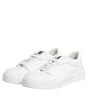 Dolce &amp; Gabbana White Miami Leather Low Top Sneakers Shoes