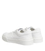 Dolce &amp; Gabbana White Miami Leather Low Top Sneakers Shoes