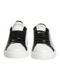 Dolce & Gabbana White Black Crown Low Top Men Sneakers Shoes