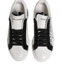 Dolce & Gabbana White Black Crown Low Top Men Sneakers Shoes