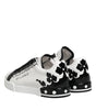 Dolce & Gabbana White Black Crown Low Top Men Sneakers Shoes