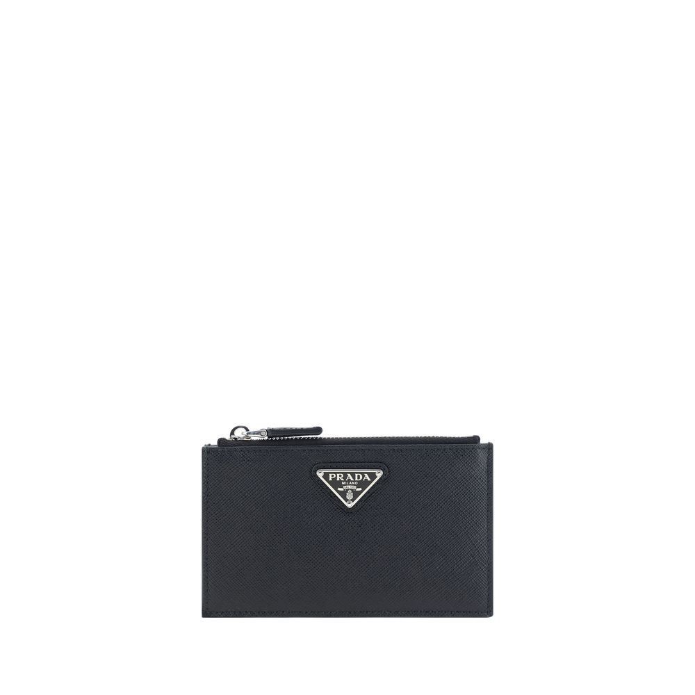 Porte-cartes en cuir Prada