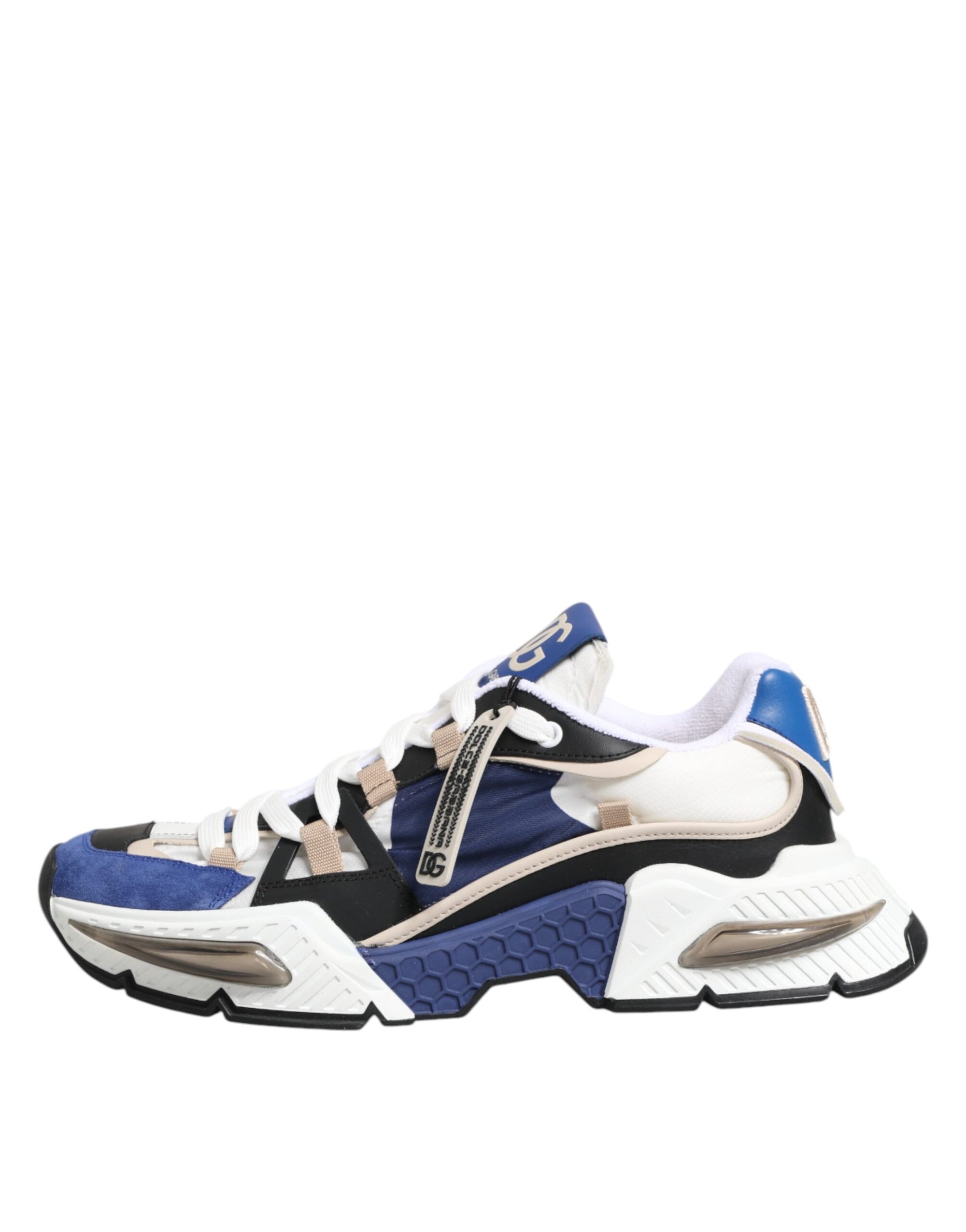 Dolce & Gabbana Blue White AIRMASTER Low Top Sneakers Shoes