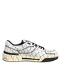 Dolce & Gabbana White Logo Print Low Top Men Sneakers Shoes