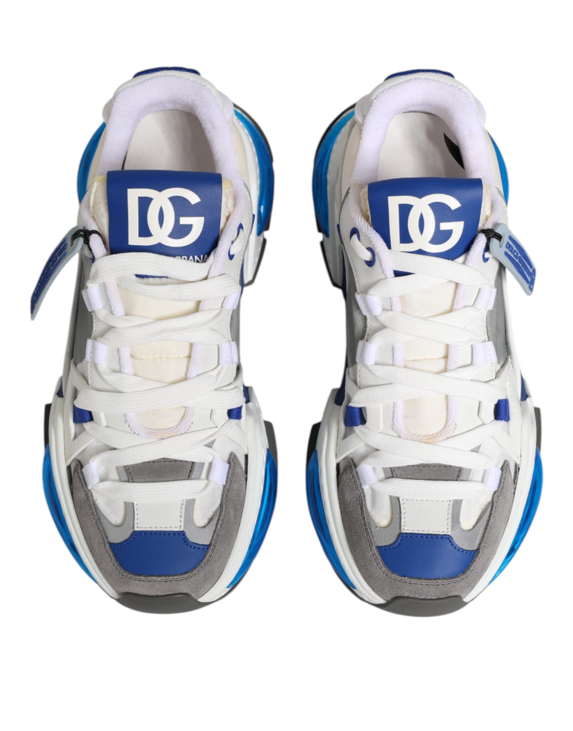 Dolce & Gabbana Blue White AIRMASTER Low Top Sneakers Shoes